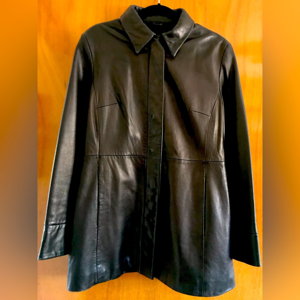 Banana Republic Soft Leather 3/4 Length Jacket Sz M